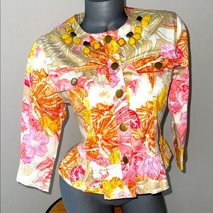Linear woman’s Floral Button-Up Jacket size SP